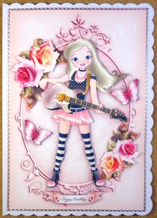 Girl with Guitar Topper by Linda Short