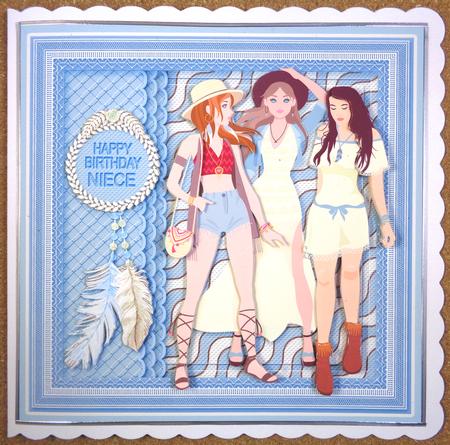 Boho Fashion Girls 8in x 8in Decoupage Mini Kit by Linda Short