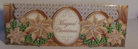 Gold Poinsettia Magical Christmas Large Dl Card Kit by Linda Walker