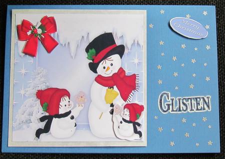 Cute Little Snowmen in the Snow by Linda Walker