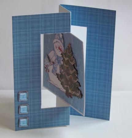 Snowman and Tree Swing Card by Linda Walker