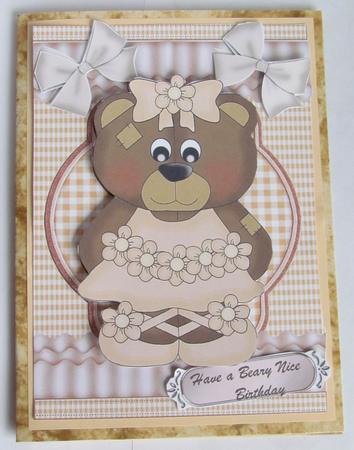Little Teddy Ballerina in Peach by Linda Walker