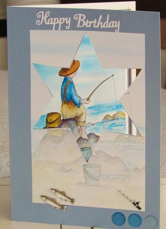 Boy Fishing by Linda Walker