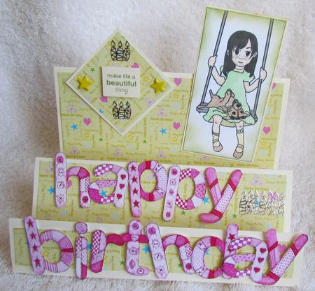 Swingin Pippa Digital Stamp by Linda Walker