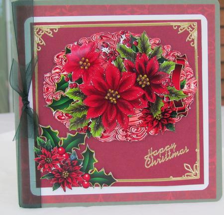 Poinsettia and Holly Christmas by Linda Walker