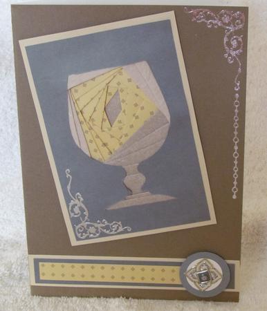 Brandy Glass Iris Folding Pattern by Linda Walker