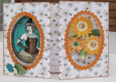 Steampunk Lady Pyramid Topper Sheet by Linda Walker