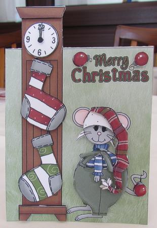 Christmas Mouse Over the Edge Sheet by Linda Walker