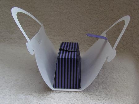 Zebra Striped Handbag Shaped Treat or Favour Box Sheet 2 by Linda Walker