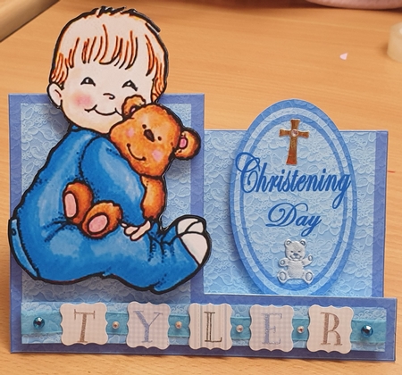 Christening Side Stepper- Boy by Linda Willcocks