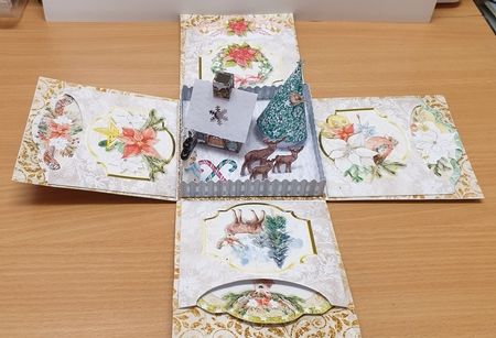 A Christmas Stag Exploding Box Surprise Kit. by Linda Willcocks