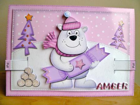 3D Ben's Xmas Cracker Animated Moveable Decoupage Card Kit by Lisa Baglietto