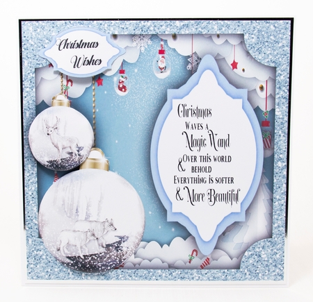 Christmas Baubles and Quote 2 by Lisa Bird