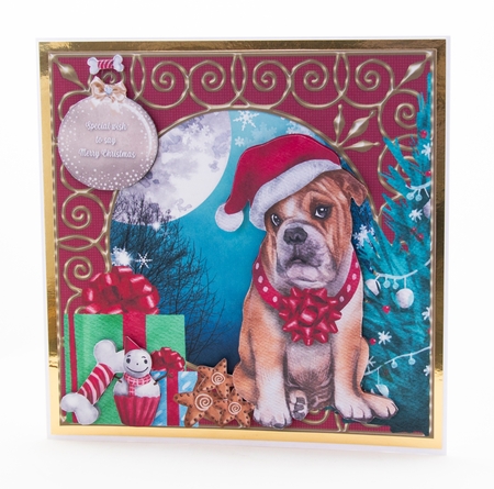 Christmas pup card front 2 by Lisa Bird