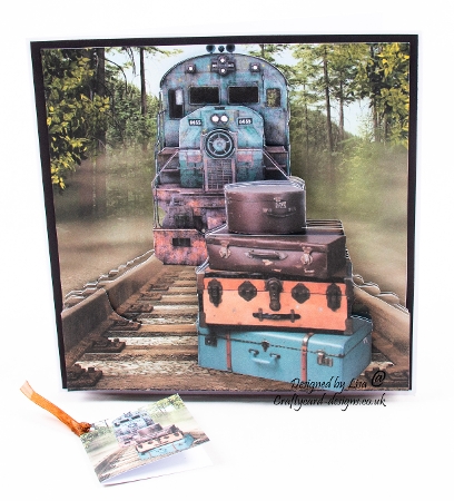 The Old Victorian Train Station 23 - Travel Adventures - 3D Decoupage Insert & Tag by Lisa Bird