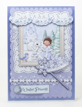 Winter Princess A5 Card Front by Lisa Bird