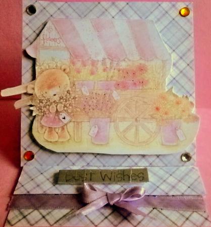 Cloey Loves Purple (1) Easel Card Base 2 Mix N Match by Lisa Griffiths