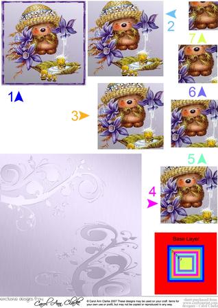 Square Card - Square Pyramage Template Kit by Lisa Griffiths