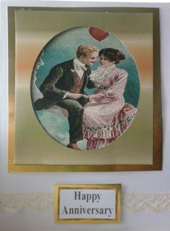 The Two of You Oval Single Window Card by Lisa Griffiths