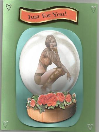 Snowglobe Beauty Card Topper by Lisa Griffiths