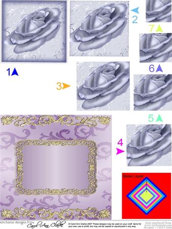 Square Card - Diamond Pyramage Template Kit by Lisa Griffiths