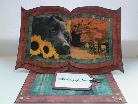 Fall Puppy 3D Book Easel Card Kit by Lisa Griffiths