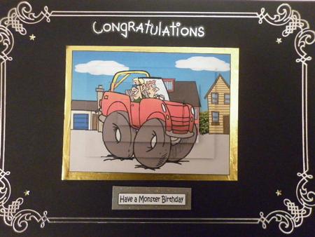Monster Truck Birthday Pyramid by Lisa Griffiths