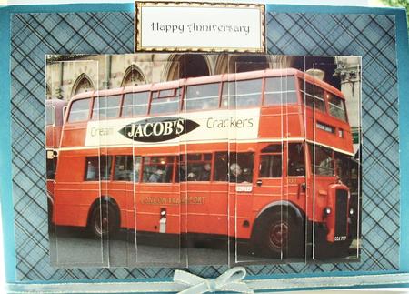 Red Routemaster Bus 3D Panel Sheet by Lisa Griffiths