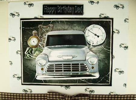 Vintage Car on Blue by Lisa Griffiths