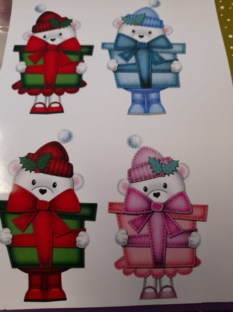 Teddies Ed & Tess - Christmas - CU4CU Digital Clip Art Set by Lisa Howett