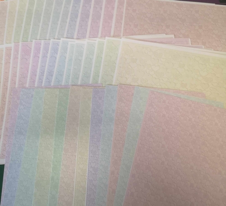 Many Hearts Backgrounds-Candy Floss by Lisa Howett