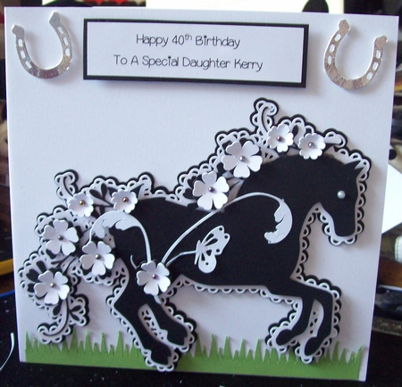 Birthday Wishes Floral Horse Topper by Lisa Howett