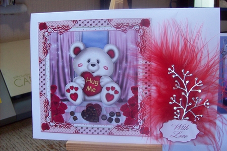 A Bear Hug Decoupage Topper by Lisa Howett