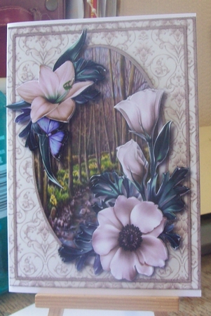 A5 Winter Bouquet Cream by Lisa Howett