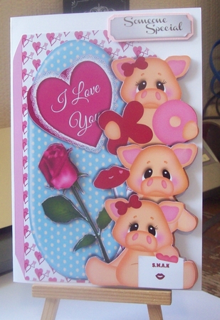 Big Hogs & Kisses Over the Edge Quick Card Sheet by Lisa Howett
