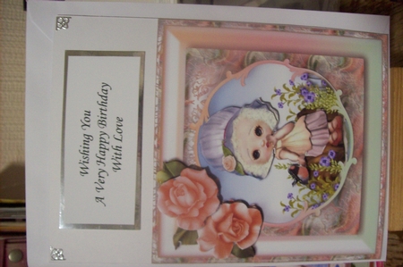 Sweet Girl And Bird Square Card Front by Lisa Howett