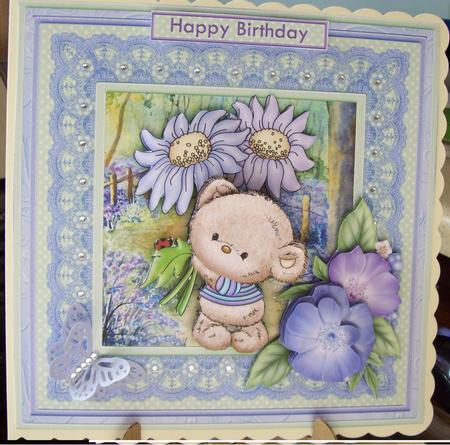 Daisy Ted 8x8 Mini Kit & Decoupage by Lisa Howett