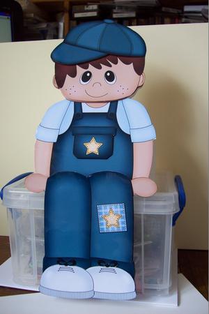 3D on the Shelf Card Kit - Little Ethnic Boy Aaron by Lisa Howett