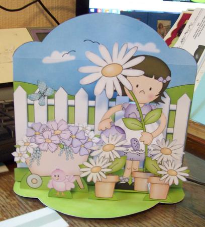 3D Girlz Suzi's Daisy Pop Up Front Card Kit by Lisa Howett
