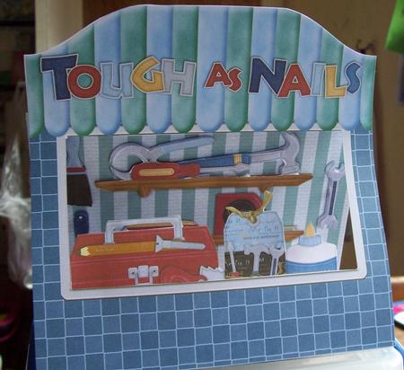 DIY Tool Shop 3D Pop Up Window Card Kit by Lisa Howett