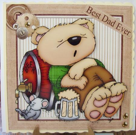 8x8 Teds the Best Dad Ever Mini Kit by Lisa Howett