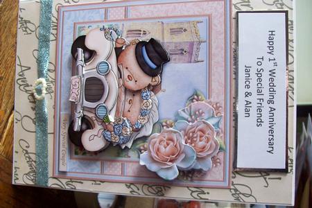 Ice Blue with Silver Text Anniversary Paper by Lisa Howett