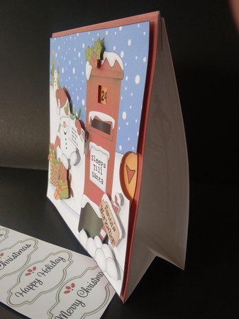3D Animated Sleeps Till Santa Christmas Postbox Countdown Card Kit - Snowball Sam has a Letter for Santa by Lisa Lee