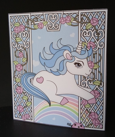 3D Triangle Shadow Box Scene it Card Kit - Cute Little Unicorn Blueberry by Lisa Lee