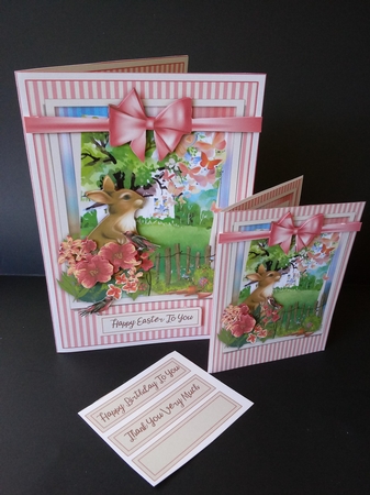 BUNNY GREETINGS 2 CUT & FOLD MINI KIT by Lisa Lee