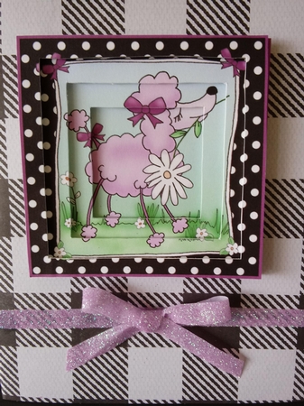 Cute Little Poodle has a Daisy - Tunnel Topper by Lisa Lee