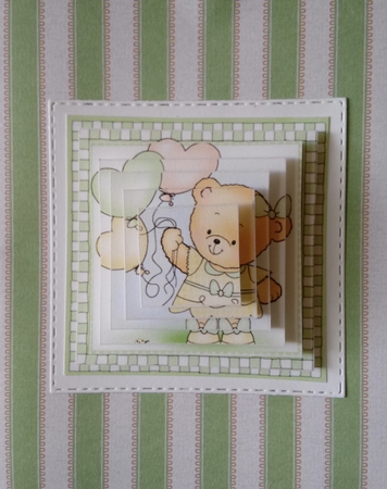 Hunney Bear Rosie has Pretty Balloons - Pyramage sheet by Lisa Lee