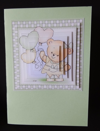 Hunney Bear Rosie has Pretty Balloons - Pyramage sheet by Lisa Lee