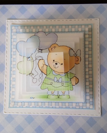 Hunney Bear Rosie has Pretty Balloons - Pyramage sheet by Lisa Lee