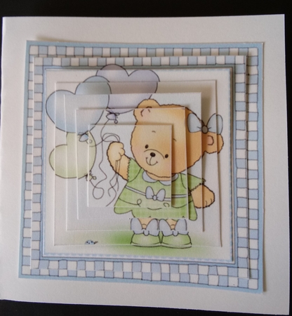 Hunney Bear Rosie has Pretty Balloons - Pyramage sheet by Lisa Lee